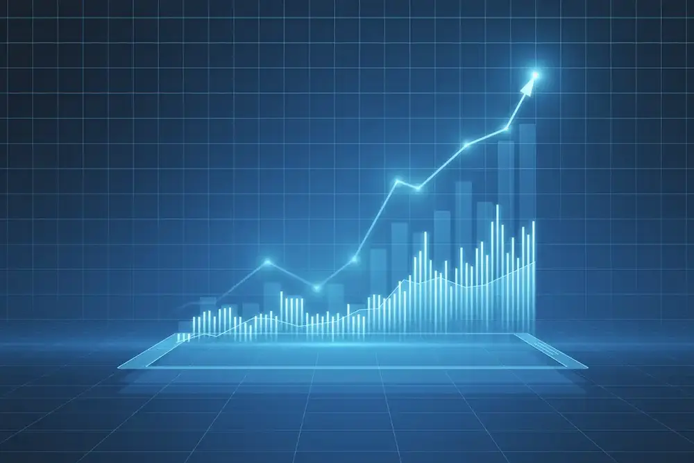 Leuchtendes digitales Diagramm
